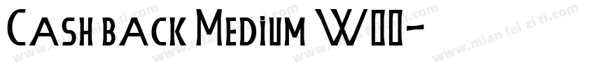 Cash back Medium W00字体转换